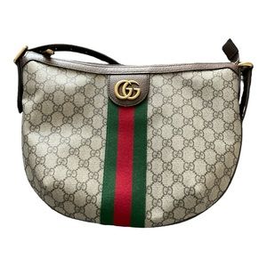 Gucci Ophidia medium Shoulder Bag with Red and Green signature stripe